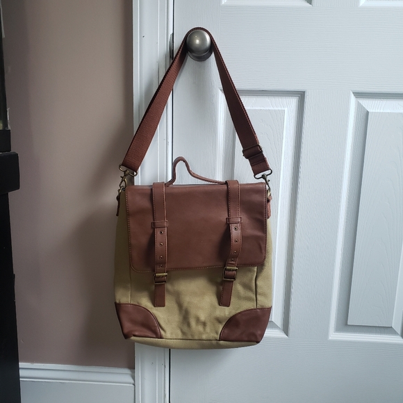 Brown and Tan Men's Bag - Picture 2 of 11